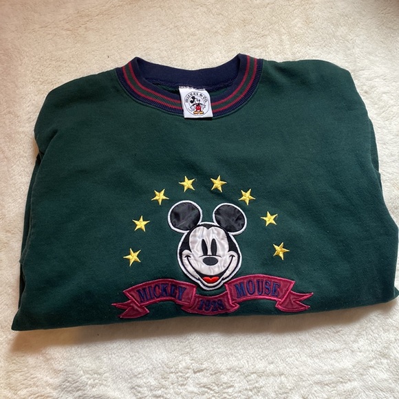 90’S DISNEY MICKEY MADE IN USA SIZE S VINTAGE SWEAT-SHIRT / K9869 UNISEX - Picture 2 of 7
